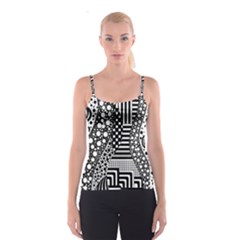 Black And White Spaghetti Strap Top by gasi