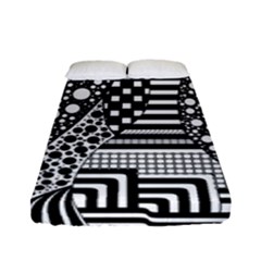 Black And White Fitted Sheet (full/ Double Size) by gasi