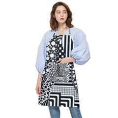 Black And White Pocket Apron