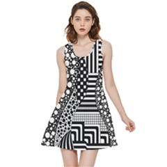 Black And White Inside Out Reversible Sleeveless Dress
