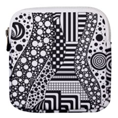 Black And White Mini Square Pouch