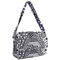 Black And White Courier Bag by gasi