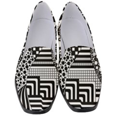 Black And White Women s Classic Loafer Heels