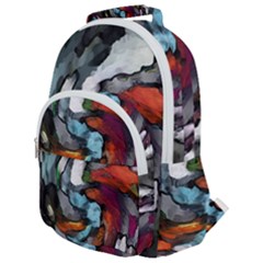 Abstract Art Rounded Multi Pocket Backpack