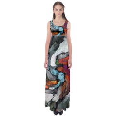 Abstract Art Empire Waist Maxi Dress