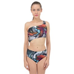 Abstract Art Spliced Up Two Piece Swimsuit