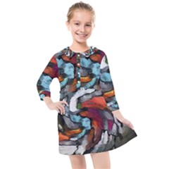 Abstract Art Kids  Quarter Sleeve Shirt Dress by gasi