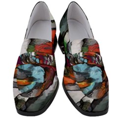 Abstract Art Women s Chunky Heel Loafers