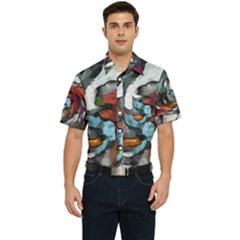 Abstract Art Men s Short Sleeve Pocket Shirt 