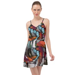 Abstract Art Summer Time Chiffon Dress by gasi