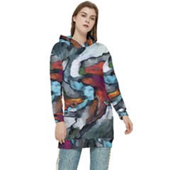 Abstract Art Women s Long Oversized Pullover Hoodie