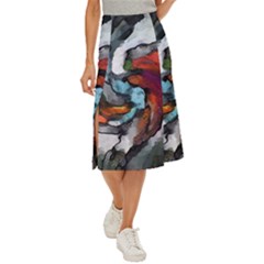 Abstract Art Midi Panel Skirt