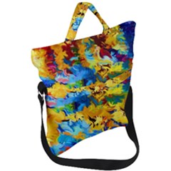 Abstract Art Fold Over Handle Tote Bag by gasi