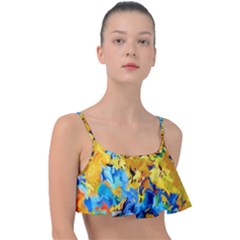 Abstract Art Frill Bikini Top