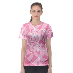 Pink Zendoodle Women s Sport Mesh Tee