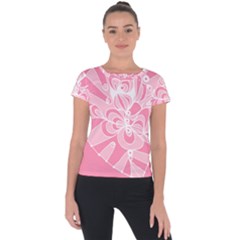 Pink Zendoodle Short Sleeve Sports Top 