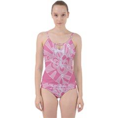 Pink Zendoodle Cut Out Top Tankini Set by Mazipoodles