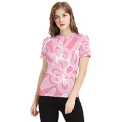 Pink Zendoodle Women s Short Sleeve Rash Guard