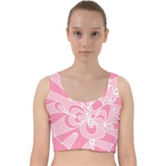 Pink Zendoodle Velvet Racer Back Crop Top