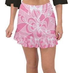 Pink Zendoodle Fishtail Mini Chiffon Skirt