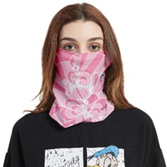 Pink Zendoodle Face Covering Bandana (two Sides) by Mazipoodles