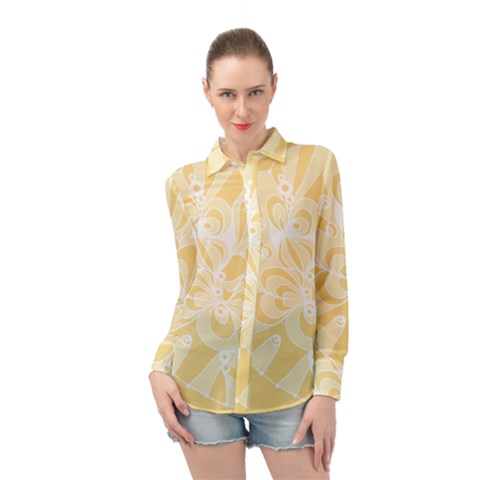 Amber Zendoodle Long Sleeve Chiffon Shirt by Mazipoodles