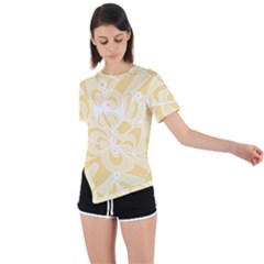 Amber Zendoodle Asymmetrical Short Sleeve Sports Tee by Mazipoodles