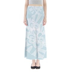 Blue 2 Zendoodle Full Length Maxi Skirt by Mazipoodles