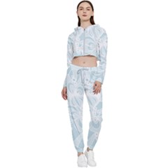 Blue 2 Zendoodle Cropped Zip Up Lounge Set by Mazipoodles