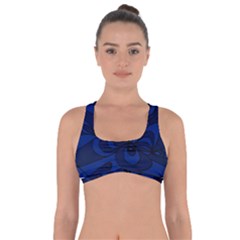 Blue 3 Zendoodle Got No Strings Sports Bra by Mazipoodles