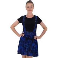 Blue 3 Zendoodle Velvet Suspender Skater Skirt