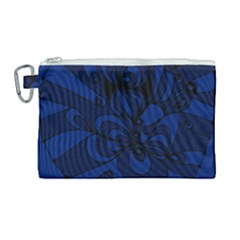 Blue 3 Zendoodle Canvas Cosmetic Bag (large) by Mazipoodles