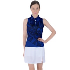 Blue 3 Zendoodle Women s Sleeveless Polo Tee by Mazipoodles