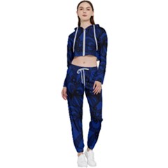 Blue 3 Zendoodle Cropped Zip Up Lounge Set by Mazipoodles