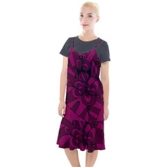 Aubergine Zendoodle Camis Fishtail Dress by Mazipoodles