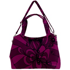 Aubergine Zendoodle Double Compartment Shoulder Bag by Mazipoodles