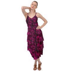 Aubergine Zendoodle Layered Bottom Dress by Mazipoodles