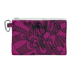 Aubergine Zendoodle Canvas Cosmetic Bag (large) by Mazipoodles