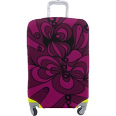 Aubergine Zendoodle Luggage Cover (large) by Mazipoodles