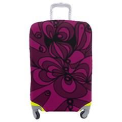 Aubergine Zendoodle Luggage Cover (medium) by Mazipoodles