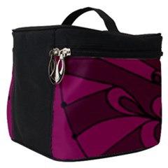 Aubergine Zendoodle Make Up Travel Bag (small) by Mazipoodles