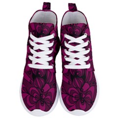 Aubergine Zendoodle Women s Lightweight High Top Sneakers by Mazipoodles