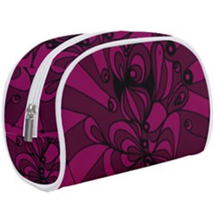 Aubergine Zendoodle Make Up Case (large) by Mazipoodles