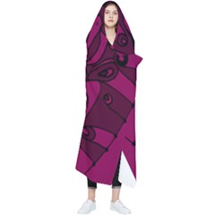 Aubergine Zendoodle Wearable Blanket by Mazipoodles