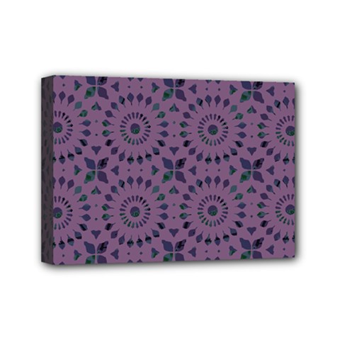 Kaleidoscope Scottish Violet Mini Canvas 7  X 5  (stretched) by Mazipoodles