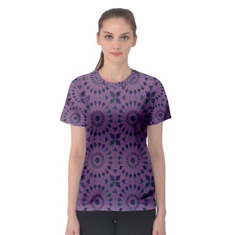 Kaleidoscope Scottish Violet Women s Sport Mesh Tee by Mazipoodles