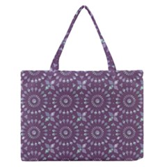 Kaleidoscope Plum Zipper Medium Tote Bag by Mazipoodles