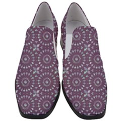 Kaleidoscope Plum Women Slip On Heel Loafers by Mazipoodles