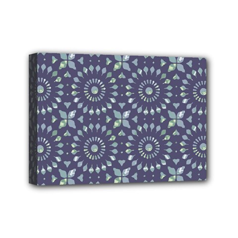 Kaleidoscope Deep Purple Mini Canvas 7  X 5  (stretched) by Mazipoodles