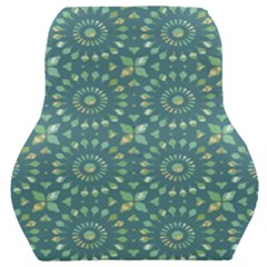 Kaleidoscope Hunter Green Car Seat Back Cushion  by Mazipoodles